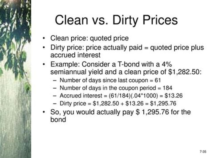 Are bond prices quoted clean or dirty?