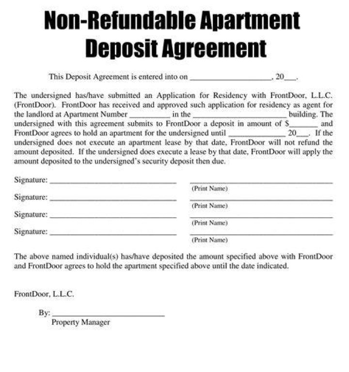 Are nonrefundable deposits legal?
