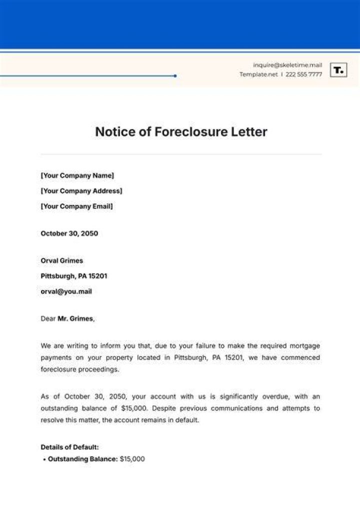 Can a bank foreclose for no reason?