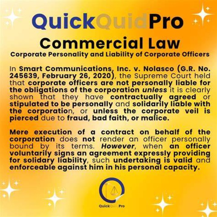 Can a corporate officer be held personally liable?