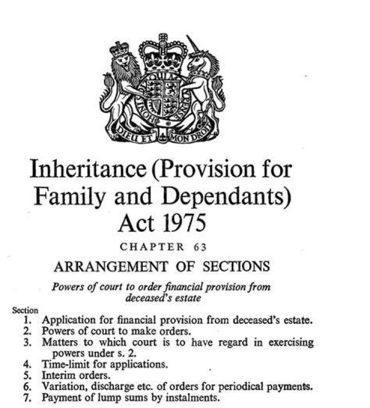 CAN A grandchildren claim under the Inheritance Act?