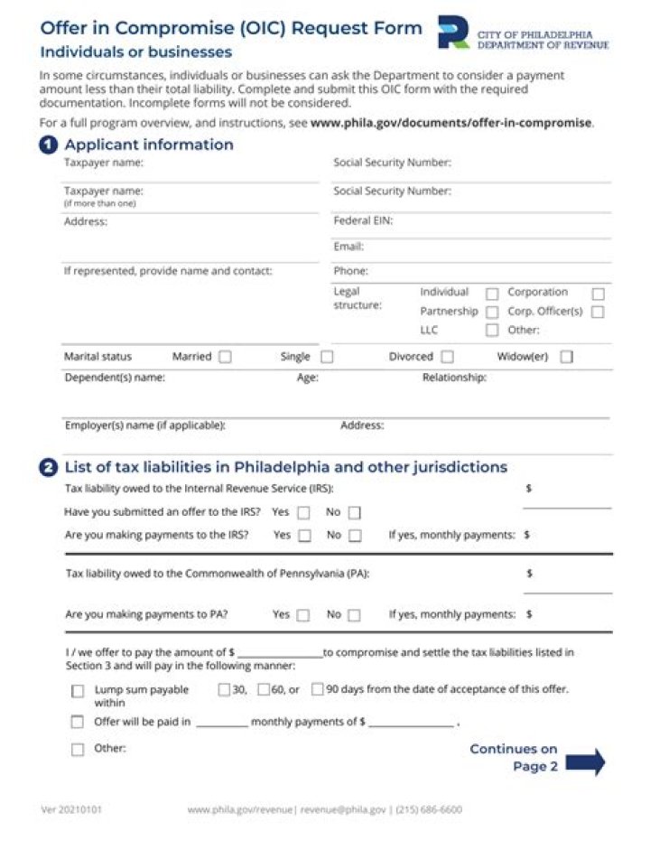 Can a taxpayer request an offer in compromise?
