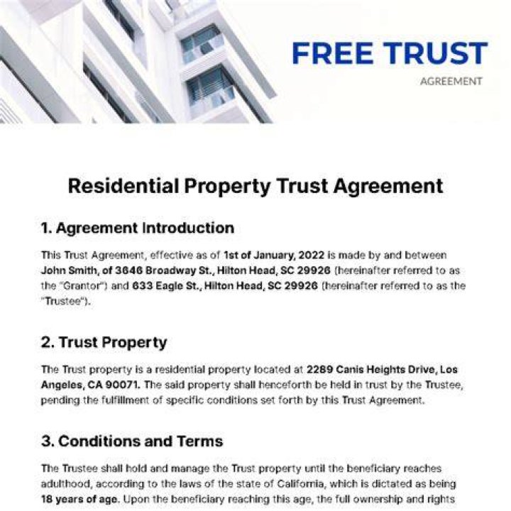 Can a Trustee live rent free in trust property?