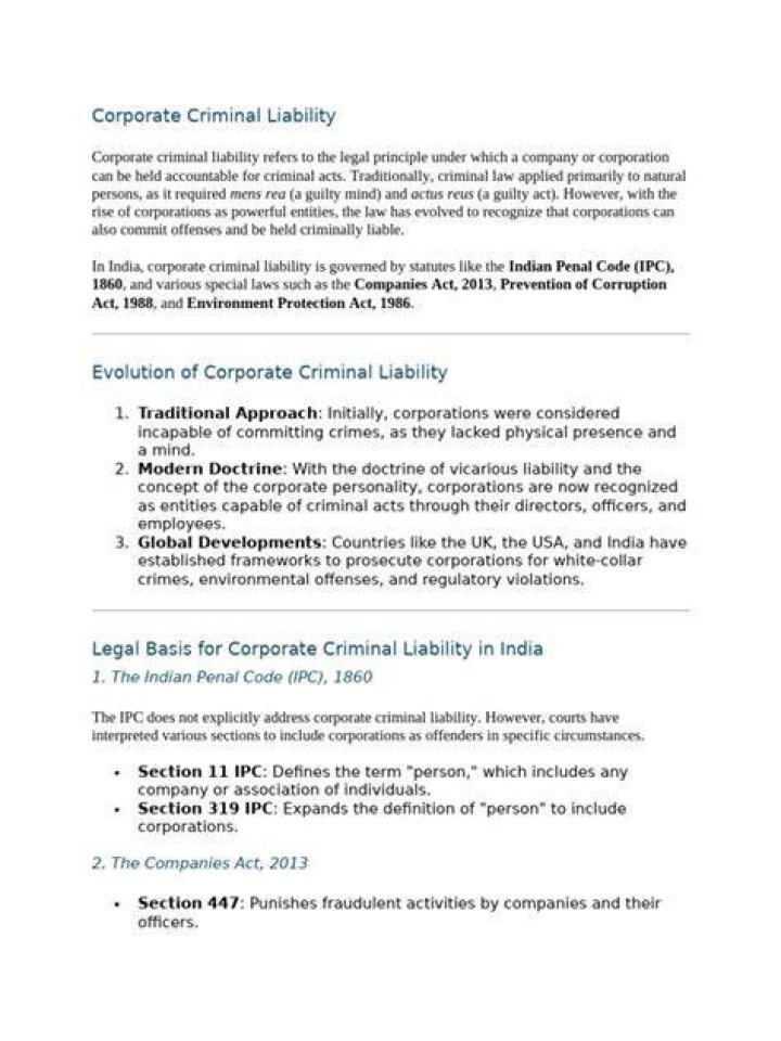 Can corporate officers be held criminally liable?