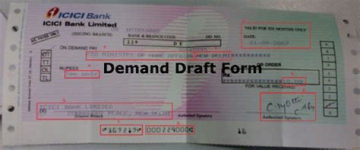 Can demand draft be taken from any bank?