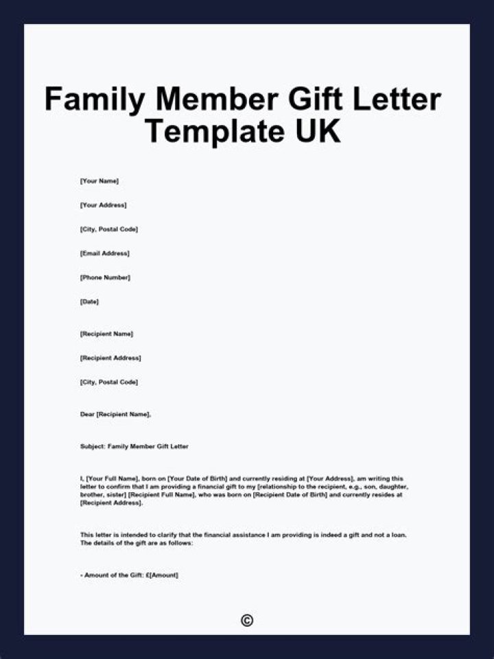 Can family members gift money?