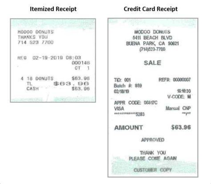 Can I request a receipt from credit card?