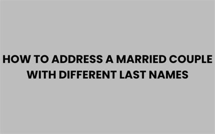 Can married couple have different address?