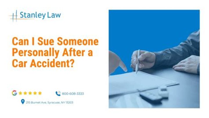Can someone sue you personally after a car accident?