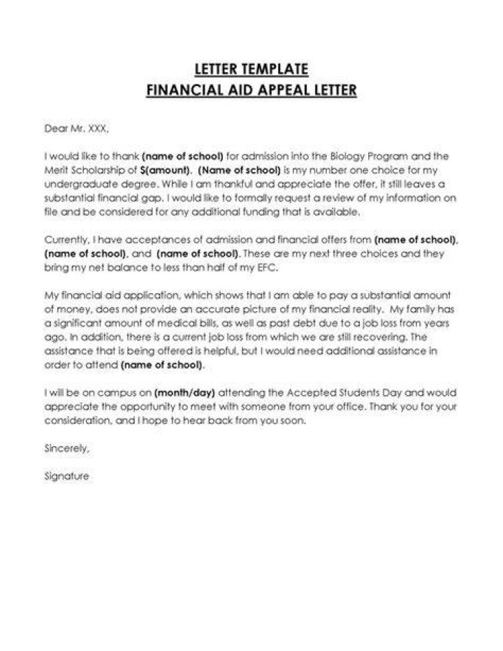 Can you appeal financial aid?