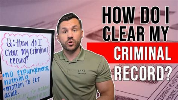 Can you clear a criminal record?