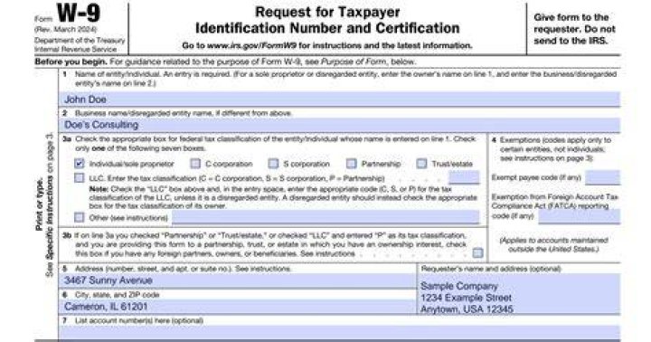 Can you fill out a W9 yourself?