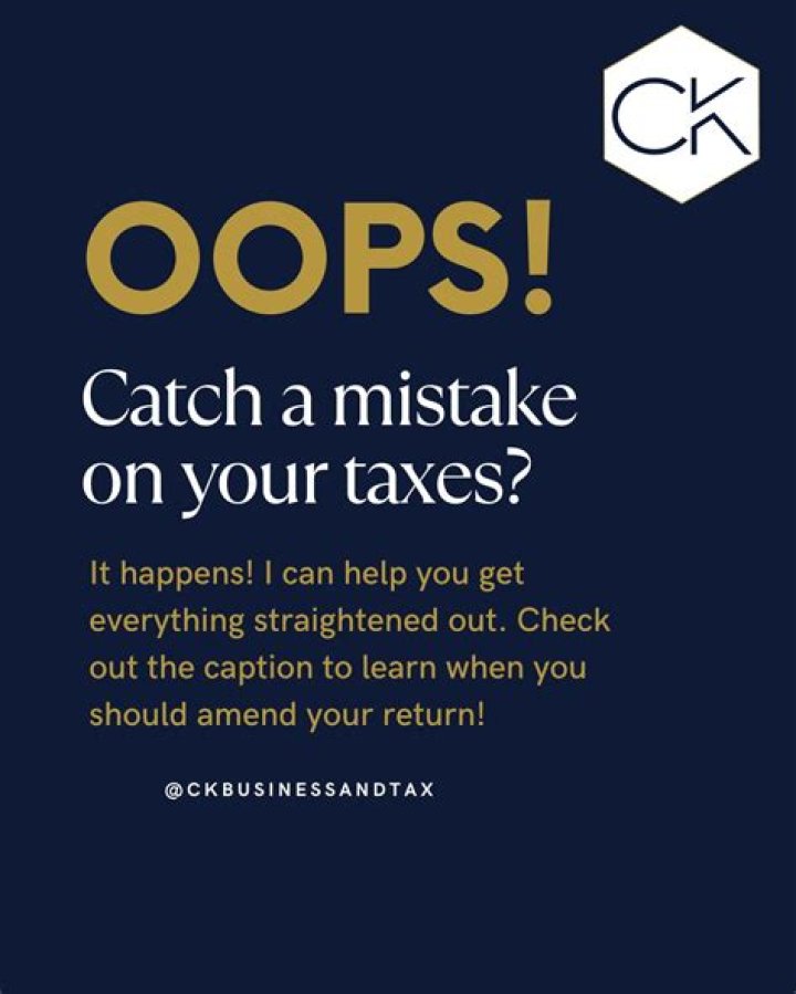 Can you fix tax mistakes?