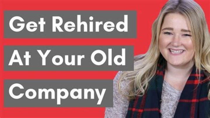 Can you get rehired at your old job?