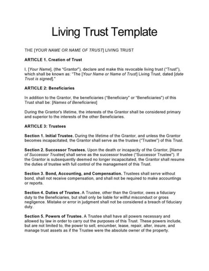 Can you handwrite a living trust?