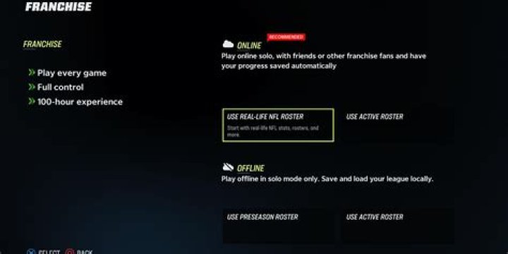 Can you play Madden franchise online?