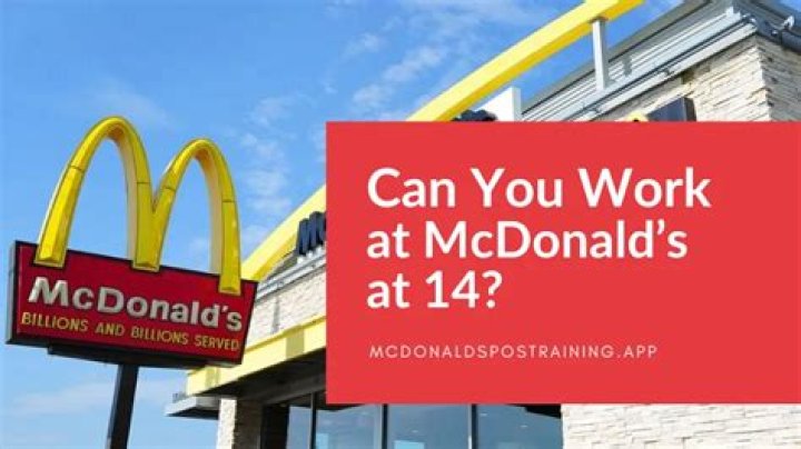 Can you work at mcdonalds at 14 in Connecticut?