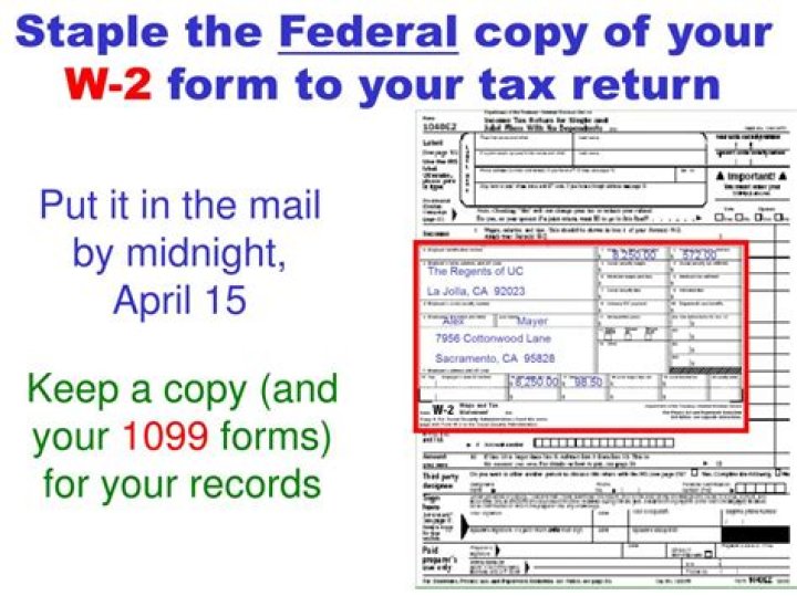 Do I staple my w2 to my federal tax return?