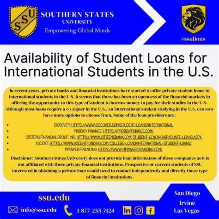 Do they give student loans to international students?