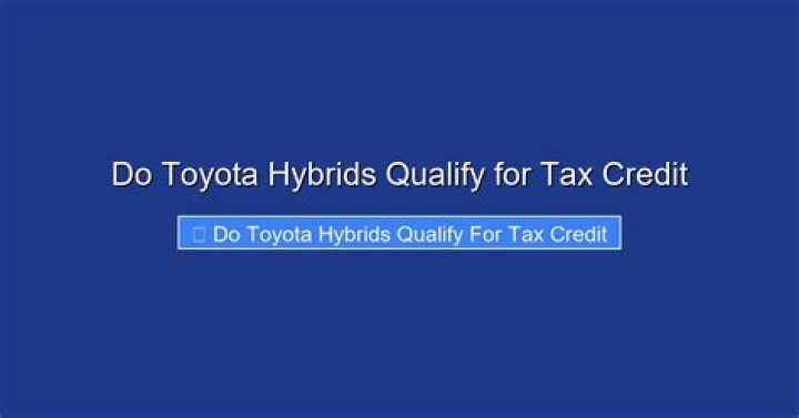 Do used hybrids qualify for tax credit?