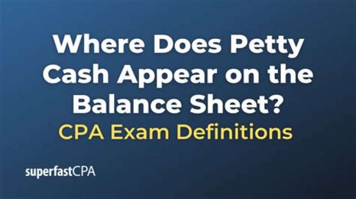 Does cash appear on the balance sheet?
