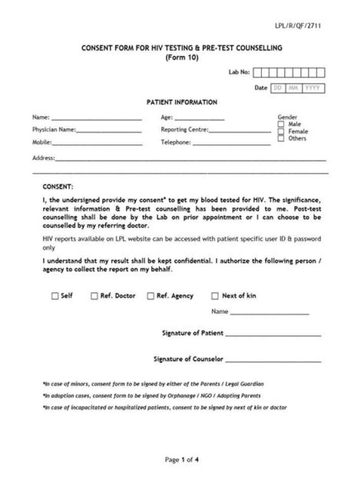 Does HIV testing require written consent?