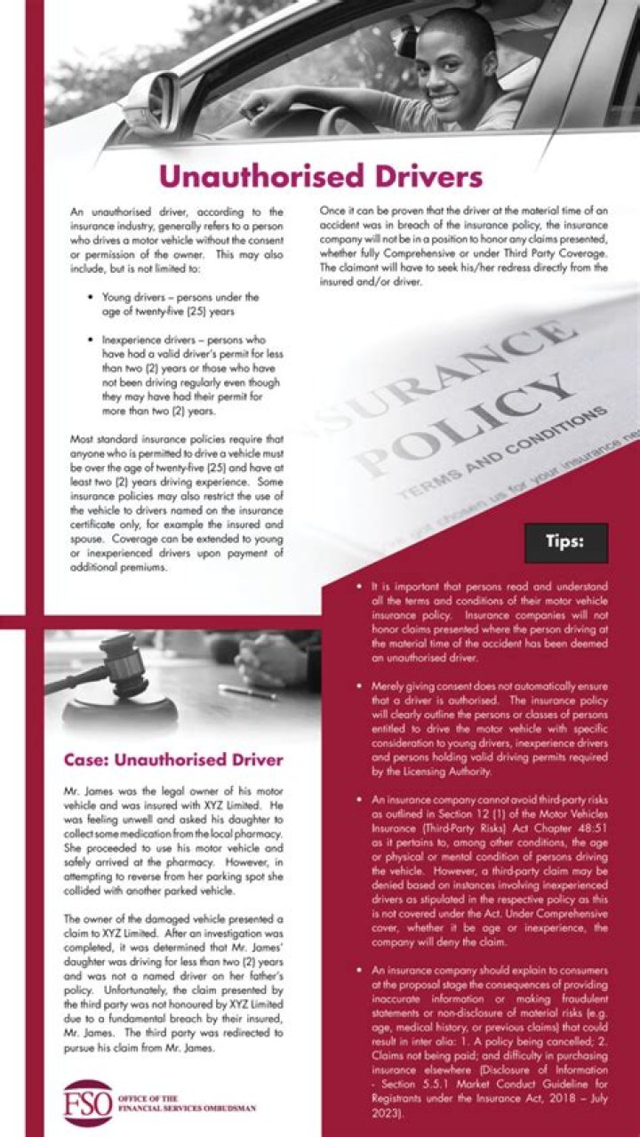 Does insurance cover unauthorized drivers?