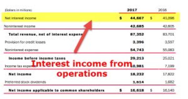 Does interest earned go on the income statement?