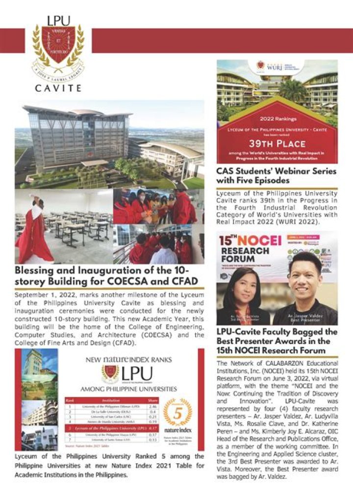 Does LPU Cavite have entrance exam?