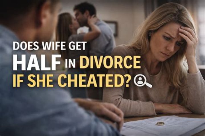 Does my wife get half if she cheated on me?
