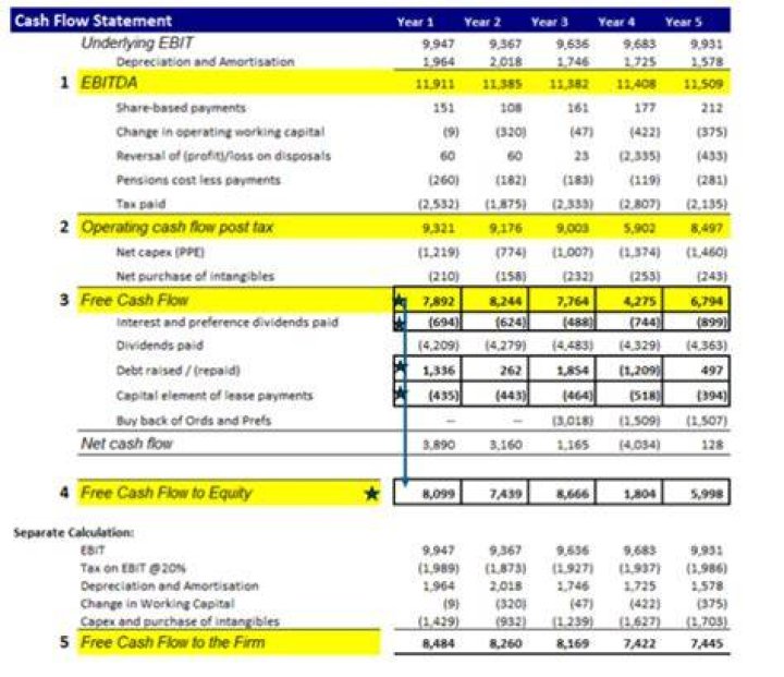 Does share capital affect cash flow?