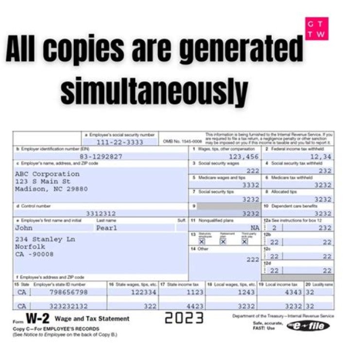 Does the Post Office carry W-2 forms?