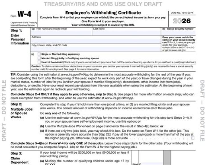 Does w4 cover federal and state?