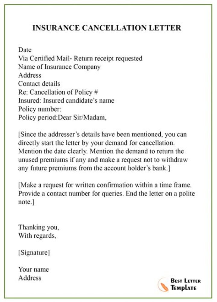 How can an insurer cancel a policy?