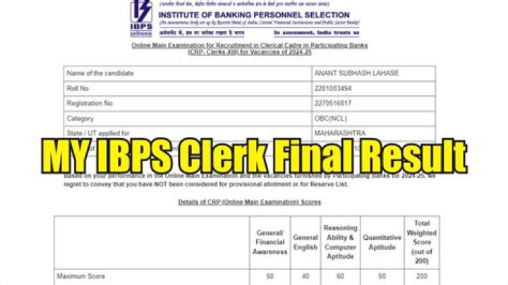How can I check my IBPS Clerk result?