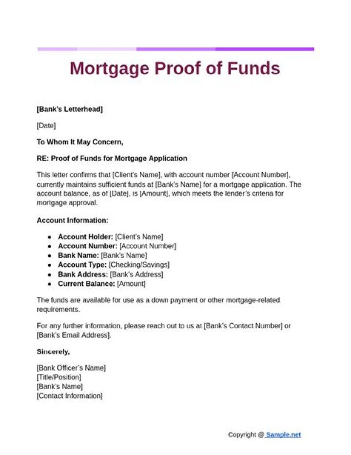 How can I get proof of funds for my house?