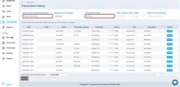 How can I see my debit card transaction history?