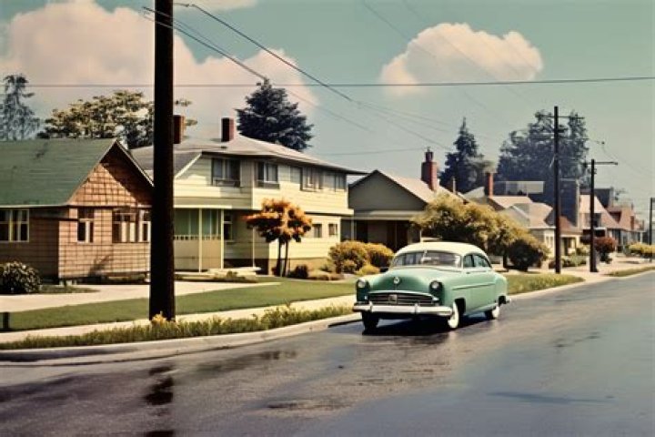 How did life in the suburbs provide the model for the American dream in the 1950s?