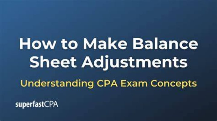 How do adjustments affect the balance sheet?
