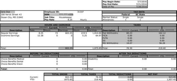 How do I calculate my taxes from my last pay stub?