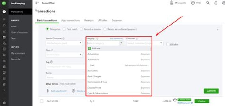 How do I classify a transaction in QuickBooks?