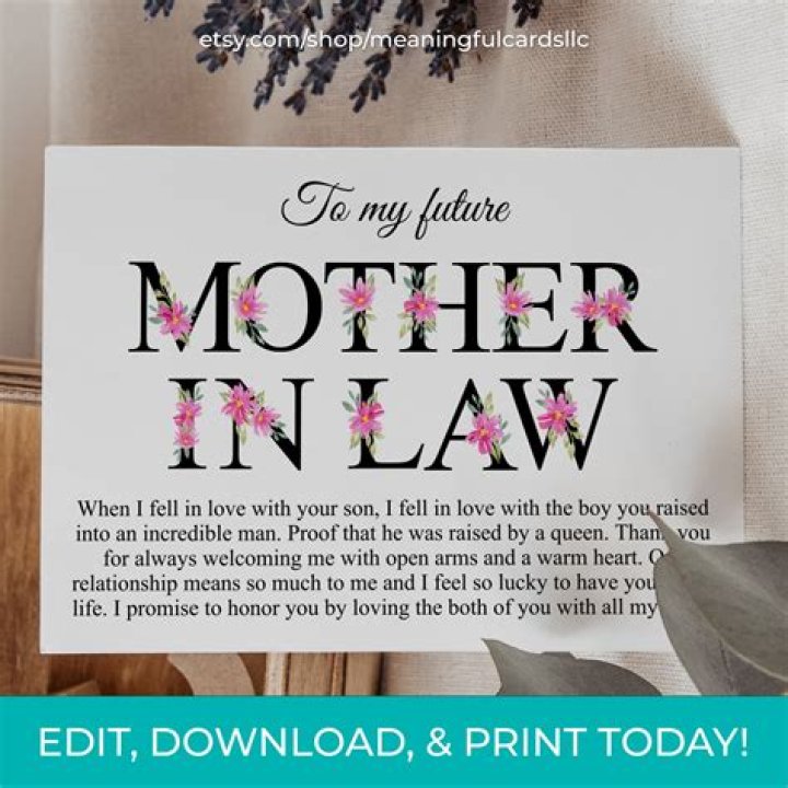 How do I compliment my mother in law?