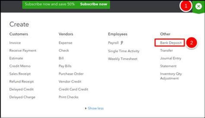 How do I enter a deposit in QuickBooks?