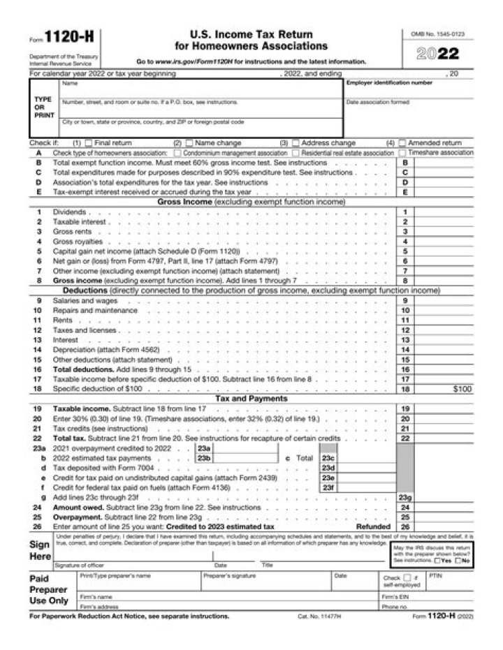 How do I fill out 1120H?