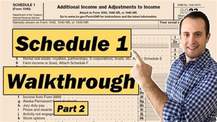 How do I fill out a 1040 schedule 1?