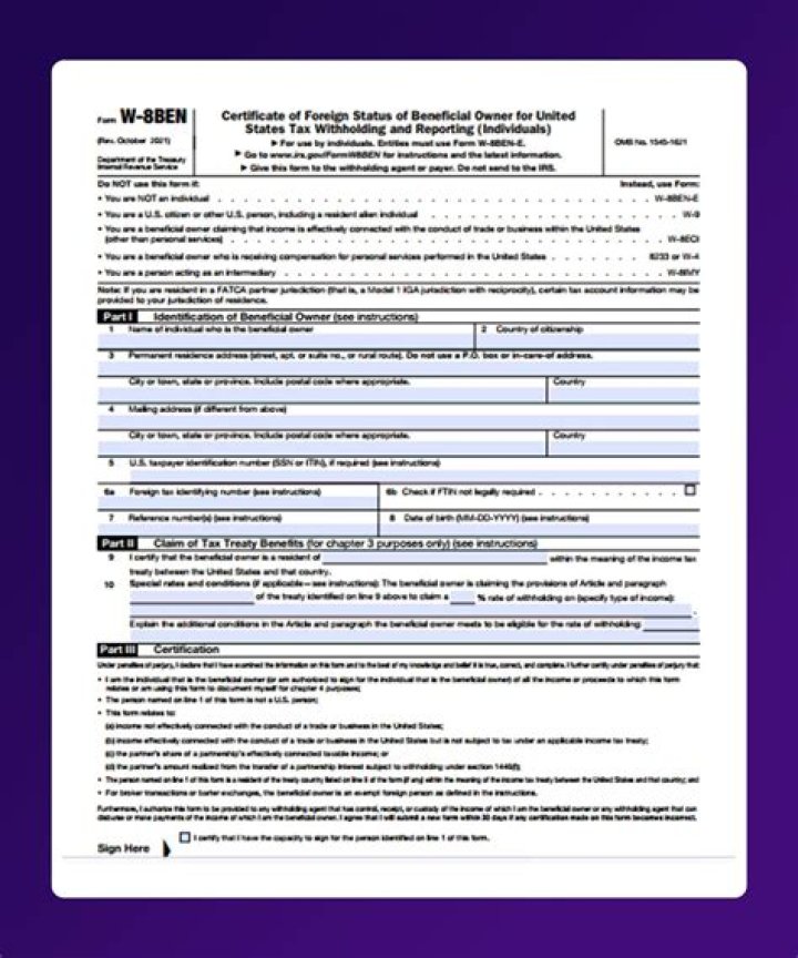 How do I fill out a W-8BEN?
