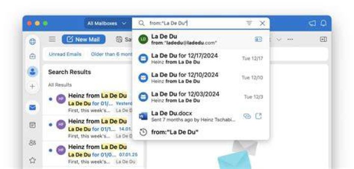 How do I find recently sent emails?