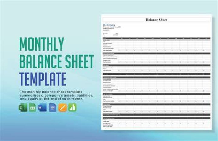 How do I make a monthly balance sheet?