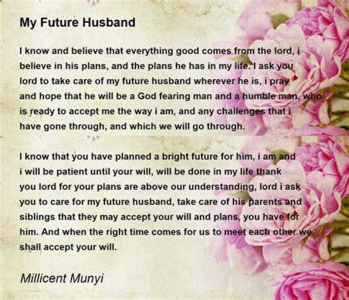 How do I plan my future husband?