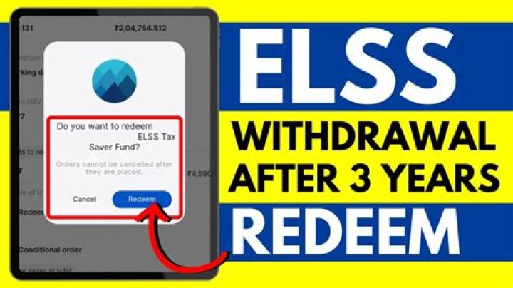 How do I redeem my ELSS after 3 years?